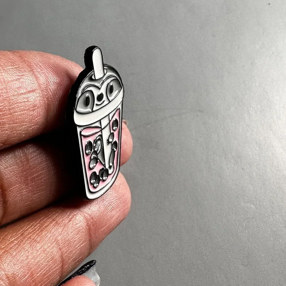 Raccoon Boba Tea Lapel Pin Pearl Tea Bubble Tea Pin Brooch Accessories Jewelry